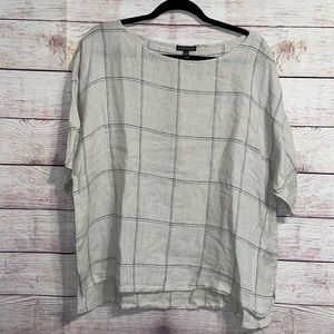 Eileen Fisher Linen Flowy Blouse - XL ✨